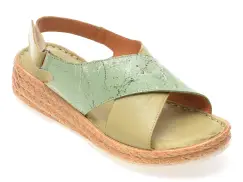 Sandale FLAVIA PASSINI verzi, 2615, din piele naturala imagine