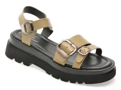 Sandale FLAVIA PASSINI verzi, V755G37, din piele naturala imagine