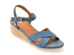 Sandale GEOX albastre, D55HHB, din piele intoarsa imagine