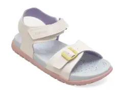 Sandale GEOX albe, J35HQA, din piele ecologica imagine