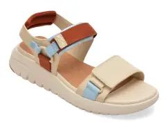 Sandale GEOX bej, D65BSC, din piele ecologica imagine