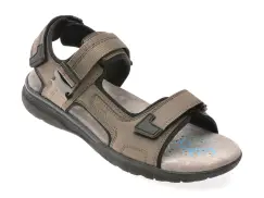 Sandale GEOX gri, U55ELB, din piele ecologica imagine