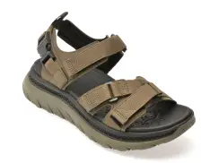 Sandale GEOX kaki, U55L0A, din piele ecologica imagine