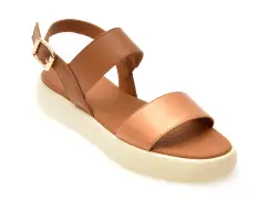 Sandale GEOX maro, D550NA, din piele ecologica imagine