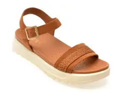 Sandale GEOX maro, D55SZC, din piele intoarsa imagine