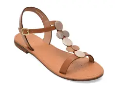 Sandale GEOX maro, D65LXE, din piele naturala imagine