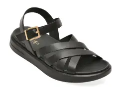 Sandale GEOX negre, D35PAB, din piele naturala imagine