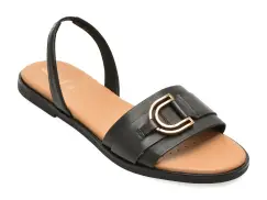 Sandale GEOX negre, D65SDB, din piele naturala imagine