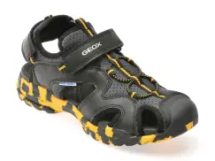 Sandale GEOX negre, J450RC, din material textil imagine
