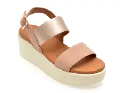 Sandale GEOX nude, D45M1A, din piele intoarsa imagine