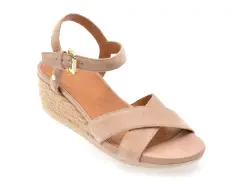 Sandale GEOX nude, D55HHB, din piele intoarsa imagine