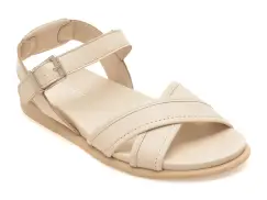 Sandale GOLD DEER bej, 21929, din piele naturala imagine