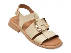 Sandale GOLD DEER bej, 22039, din piele naturala imagine