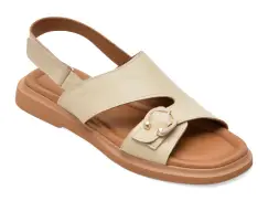 Sandale GOLD DEER bej, 22083, din piele naturala imagine