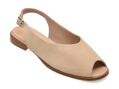 Sandale GOLD DEER bej, 420928, din piele intoarsa imagine
