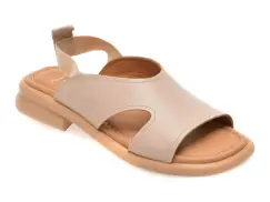 Sandale GOLD DEER gri, 22026, din piele naturala imagine