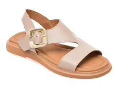 Sandale GOLD DEER gri, 22081, din piele naturala imagine
