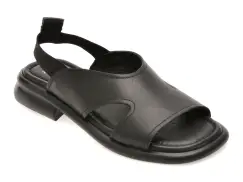 Sandale GOLD DEER negre, 22026, din piele naturala imagine