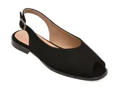 Sandale GOLD DEER negre, 420928, din piele intoarsa imagine