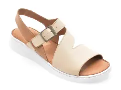 Sandale GOTSI bej, EV4017, din piele naturala imagine