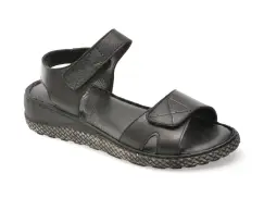 Sandale GOTSI negre, EV2879, din piele naturala imagine