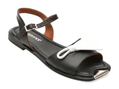 Sandale GRYXX alb-negru, 208421, din piele naturala imagine