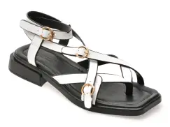 Sandale GRYXX albe, 1766009, din piele naturala imagine