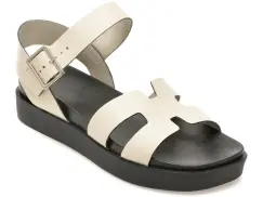Sandale GRYXX albe, 376203, din piele naturala imagine