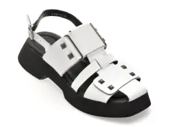 Sandale GRYXX albe, 532188, din piele naturala imagine