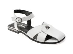 Sandale GRYXX albe, 6400015, din piele naturala imagine