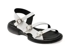 Sandale GRYXX albe, 734110, din piele naturala imagine