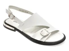 Sandale GRYXX albe, 8951C55, din piele naturala imagine