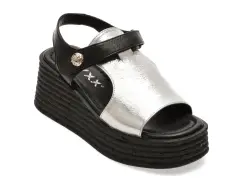 Sandale GRYXX argintii, 2155461, din piele naturala imagine