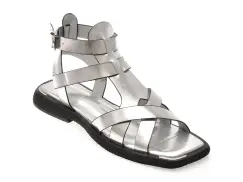 Sandale GRYXX argintii, 2898, din piele naturala imagine