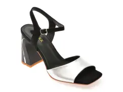 Sandale GRYXX argintii, 32117, din piele naturala imagine