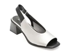 Sandale GRYXX argintii, 5428, din piele naturala imagine