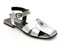 Sandale GRYXX argintii, 6400015, din piele naturala imagine