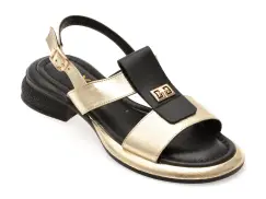 Sandale GRYXX aurii, 1181121, din piele naturala imagine