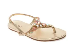 Sandale GRYXX aurii, 364105, din piele naturala imagine