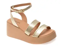 Sandale GRYXX aurii, 366003, din piele naturala imagine