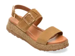 Sandale GRYXX bej, 5710, din piele intoarsa imagine