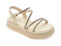 Sandale GRYXX bej, F503, din piele ecologica imagine