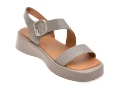 Sandale GRYXX gri, 18308X4, din piele naturala imagine