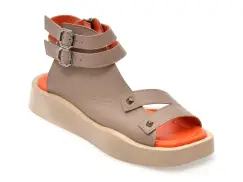 Sandale GRYXX gri, 2452947, din piele naturala imagine