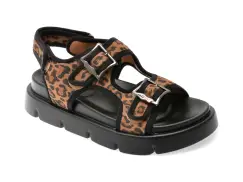 Sandale GRYXX maro, 1157D12, din piele intoarsa imagine