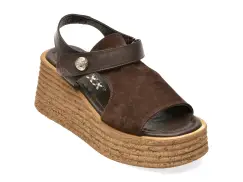 Sandale GRYXX maro, 2155461, din piele intoarsa imagine
