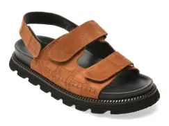Sandale GRYXX maro, 428933, din piele intoarsa imagine