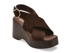 Sandale GRYXX maro, M809, din piele intoarsa imagine