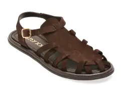 Sandale GRYXX maro, M875, din piele intoarsa imagine