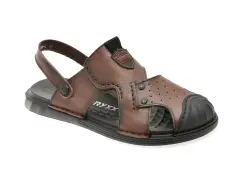 Sandale GRYXX maro, T6388, din piele naturala imagine